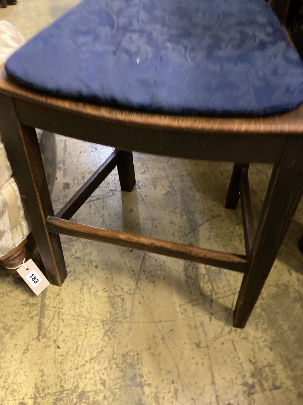 A set of six 19th century ash spindleback chairs and two other chairs